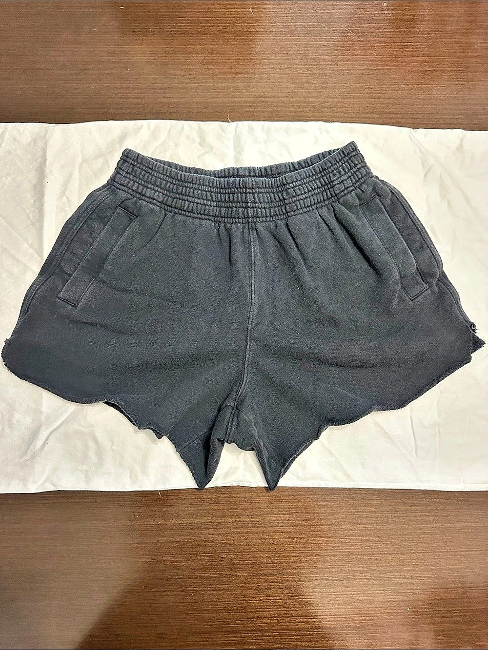 aerie Terry Fleece Short Black Athletic Shorts Small